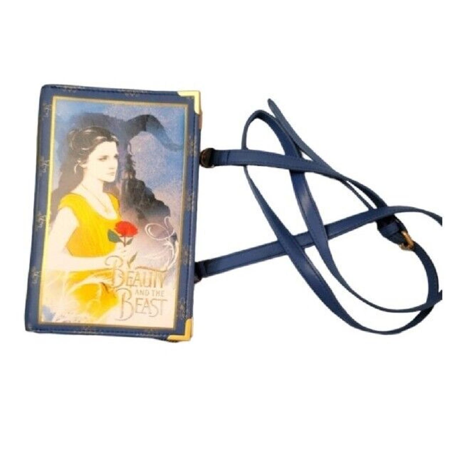 Nwot Beauty And The Beast Book Purse Blue 2017 Live Emma Watson Disney Store Bag